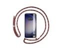 Funda Colgante Transparente para Samsung Galaxy S23 5G con Cordon Rosa / Dorado
