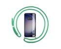 Funda Colgante Transparente para Samsung Galaxy S23 5G con Cordon Verde Agua