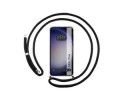 Funda Colgante Transparente para Samsung Galaxy S23+ Plus 5G con Cordon Negro