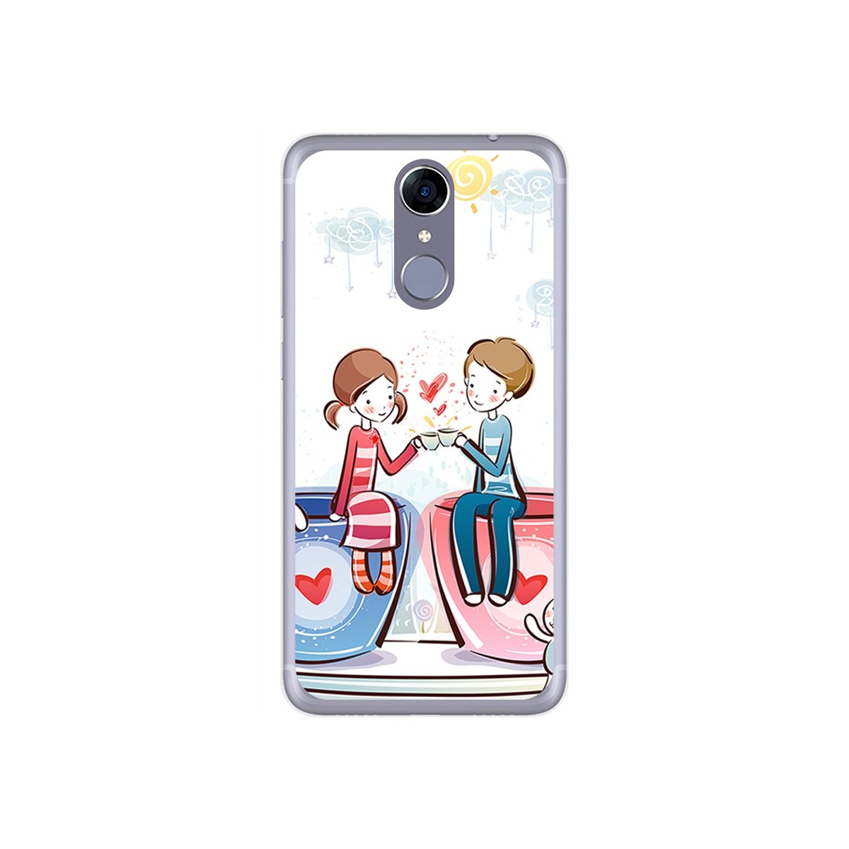Funda Gel Tpu para Cubot Note Plus Diseño Cafe Dibujos
