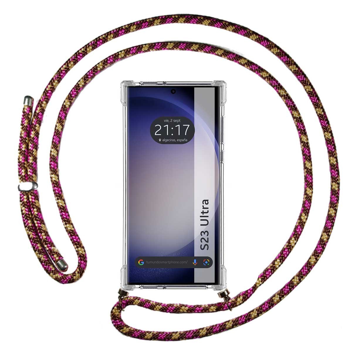 Funda Samsung Galaxy S23 5G o Plus Ultra fina Dorada. Muy elegante.