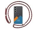 Personaliza tu Funda Colgante Transparente para Samsung Galaxy S23+ Plus 5G con Cordon Rosa / Dorado Dibujo Personalizada