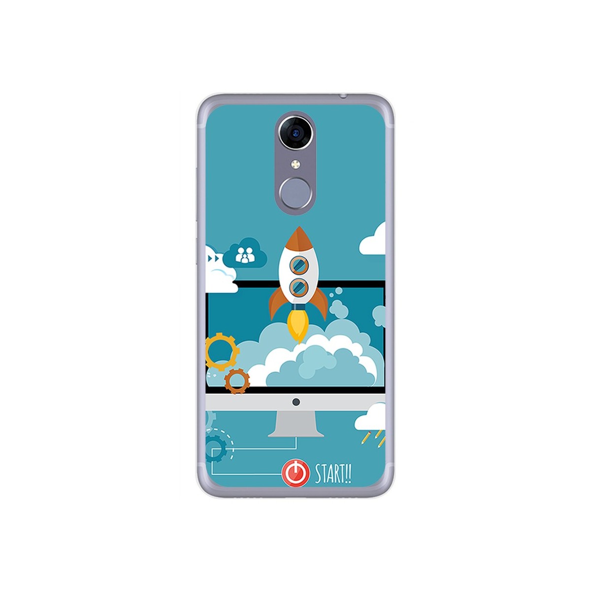 Funda Gel Tpu para Cubot Note Plus Diseño Cohete Dibujos