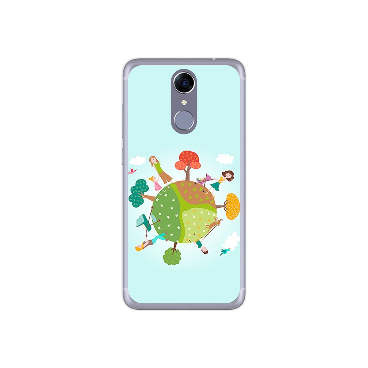 Funda Gel Tpu para Cubot Note Plus Diseño Familia Dibujos
