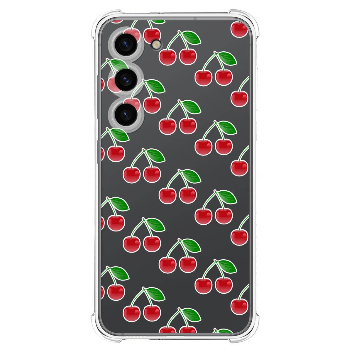 Funda Silicona Antigolpes para Samsung Galaxy S23 5G diseño Cerezas Dibujos