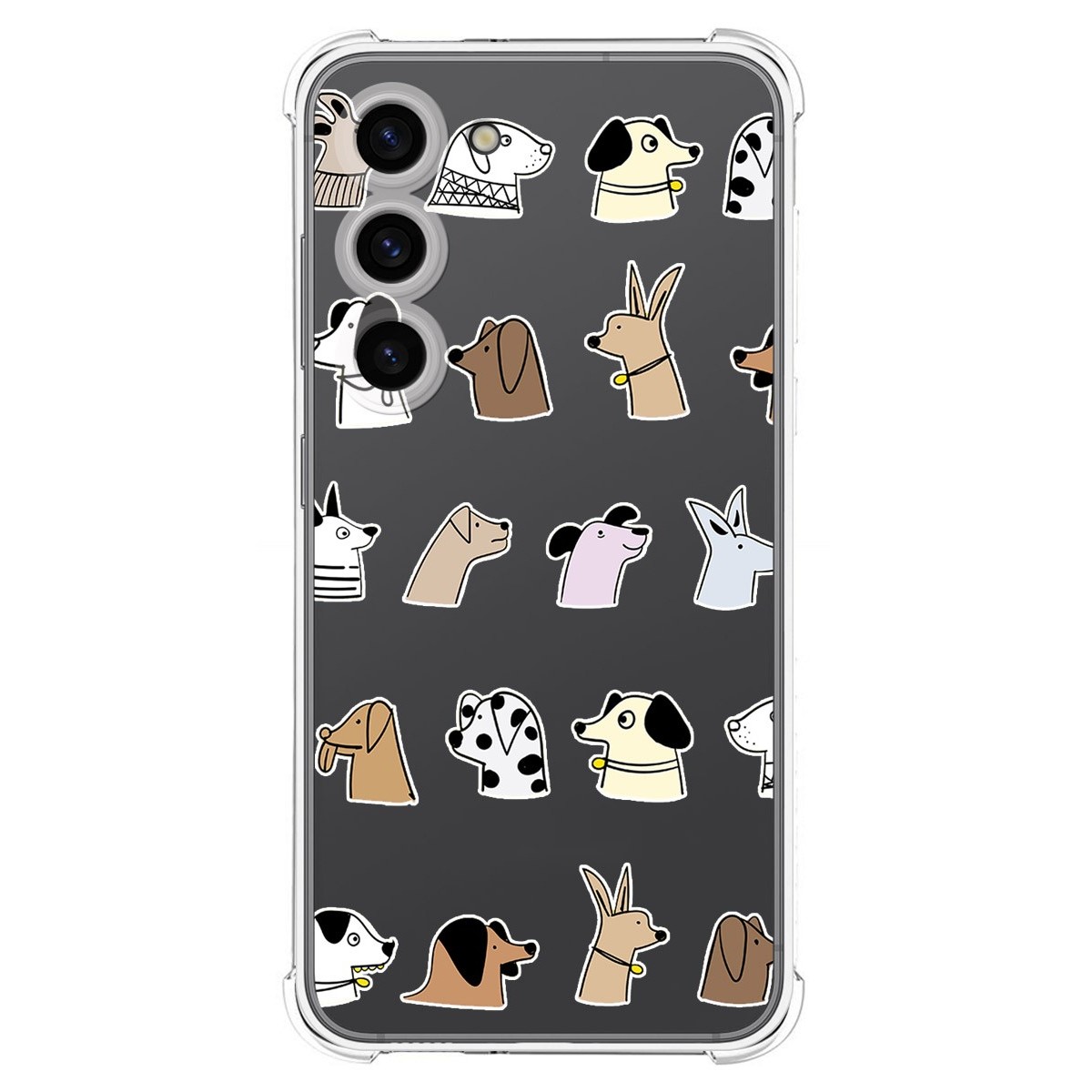 Funda Silicona Antigolpes para Samsung Galaxy S23 5G diseño Perros Dibujos