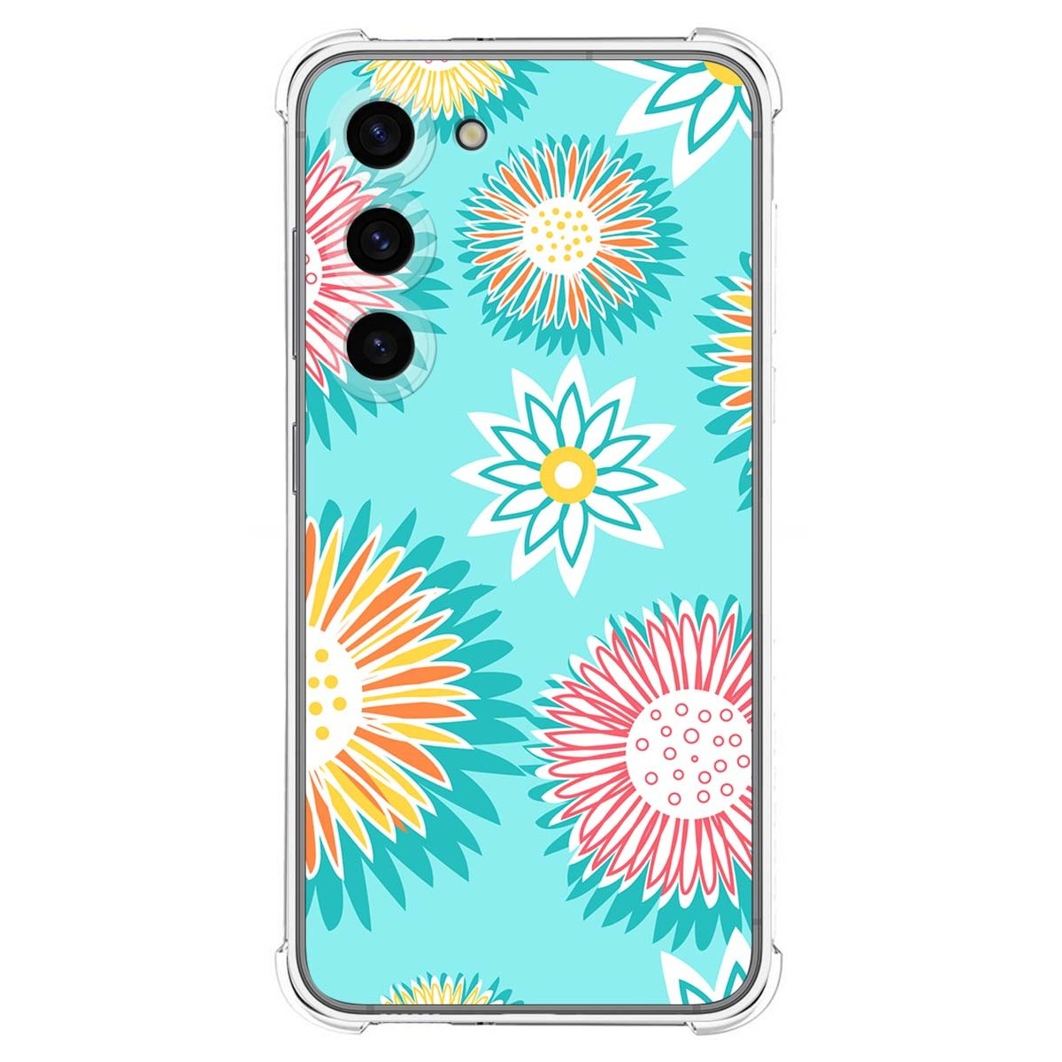 Funda Silicona Antigolpes para Samsung Galaxy S23 5G diseño Flores 05 Dibujos