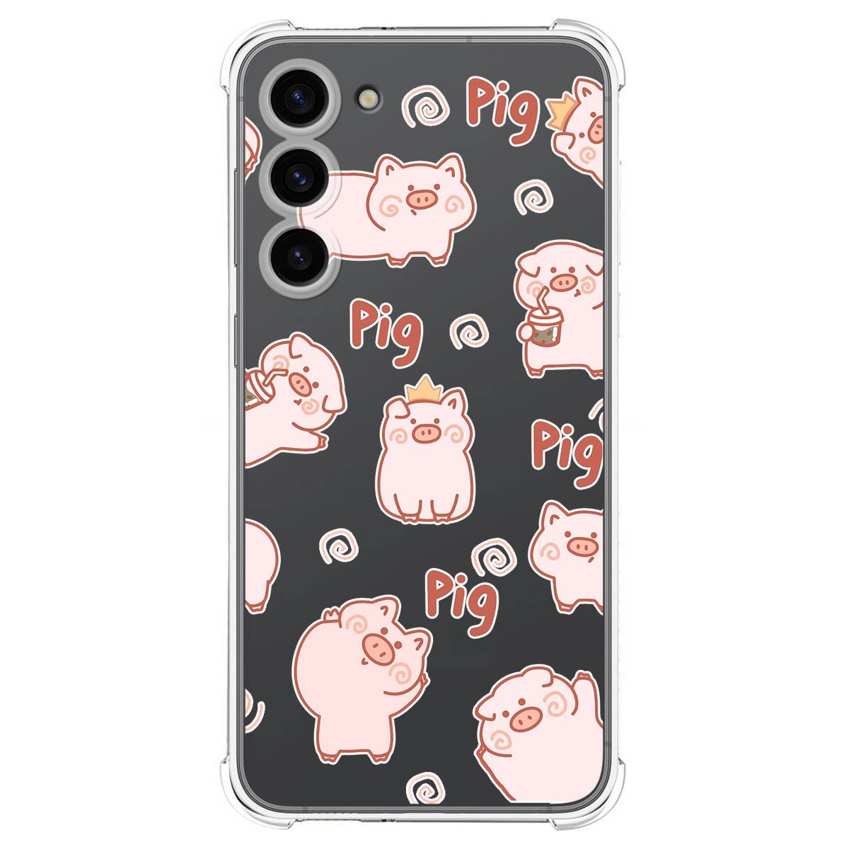Funda Silicona Antigolpes para Samsung Galaxy S23+ Plus 5G diseño Cerdos Dibujos
