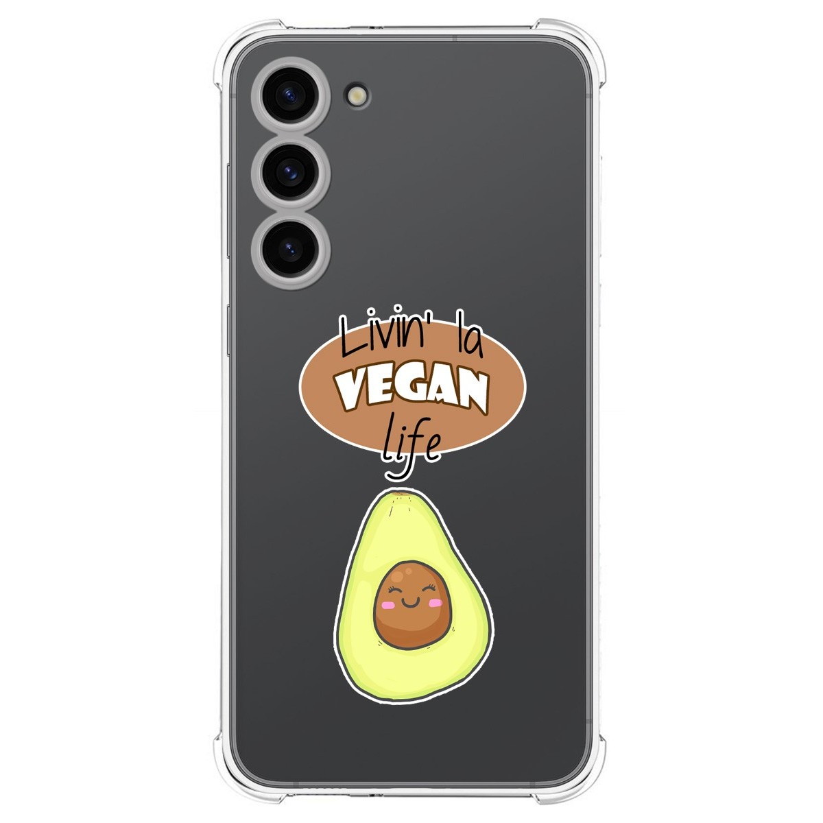 Funda Silicona Antigolpes para Samsung Galaxy S23+ Plus 5G diseño Vegan Life Dibujos