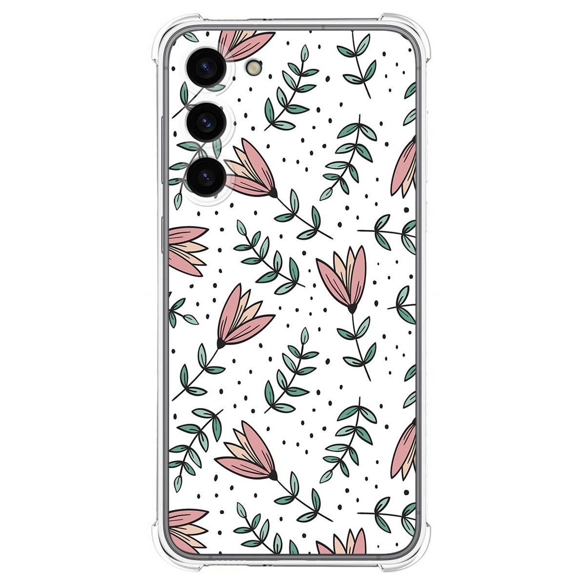 Funda Silicona Antigolpes para Samsung Galaxy S23+ Plus 5G diseño Flores 01 Dibujos