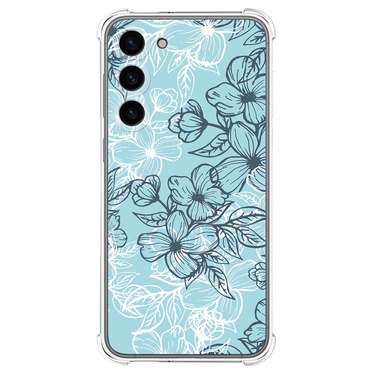 Funda Silicona Antigolpes para Samsung Galaxy S23+ Plus 5G diseño Flores 03 Dibujos