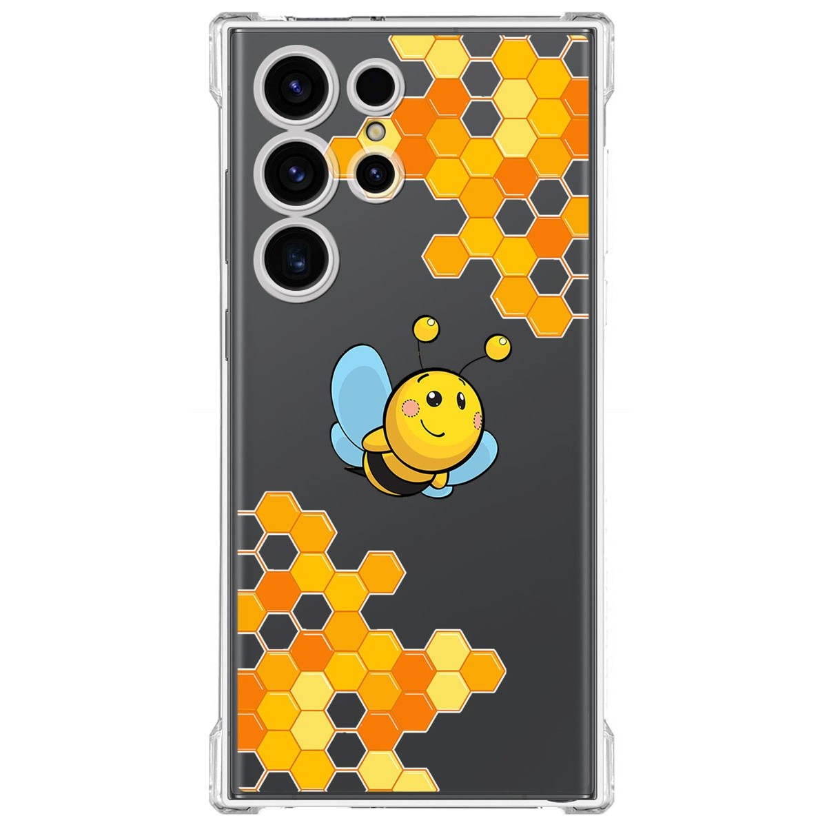 Funda Silicona Antigolpes para Samsung Galaxy S23 Ultra 5G diseño Abeja Dibujos