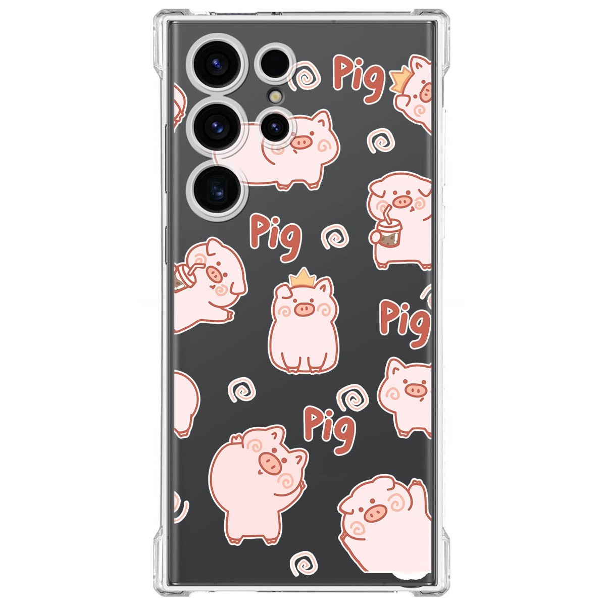 Funda Silicona Antigolpes para Samsung Galaxy S23 Ultra 5G diseño Cerdos Dibujos