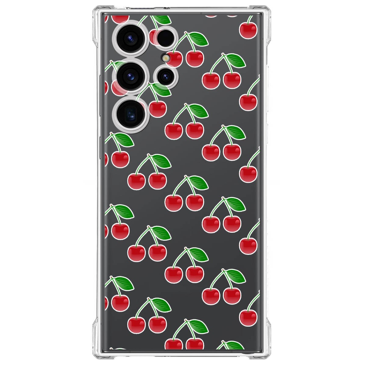 Funda Silicona Antigolpes para Samsung Galaxy S23 Ultra 5G diseño Cerezas Dibujos