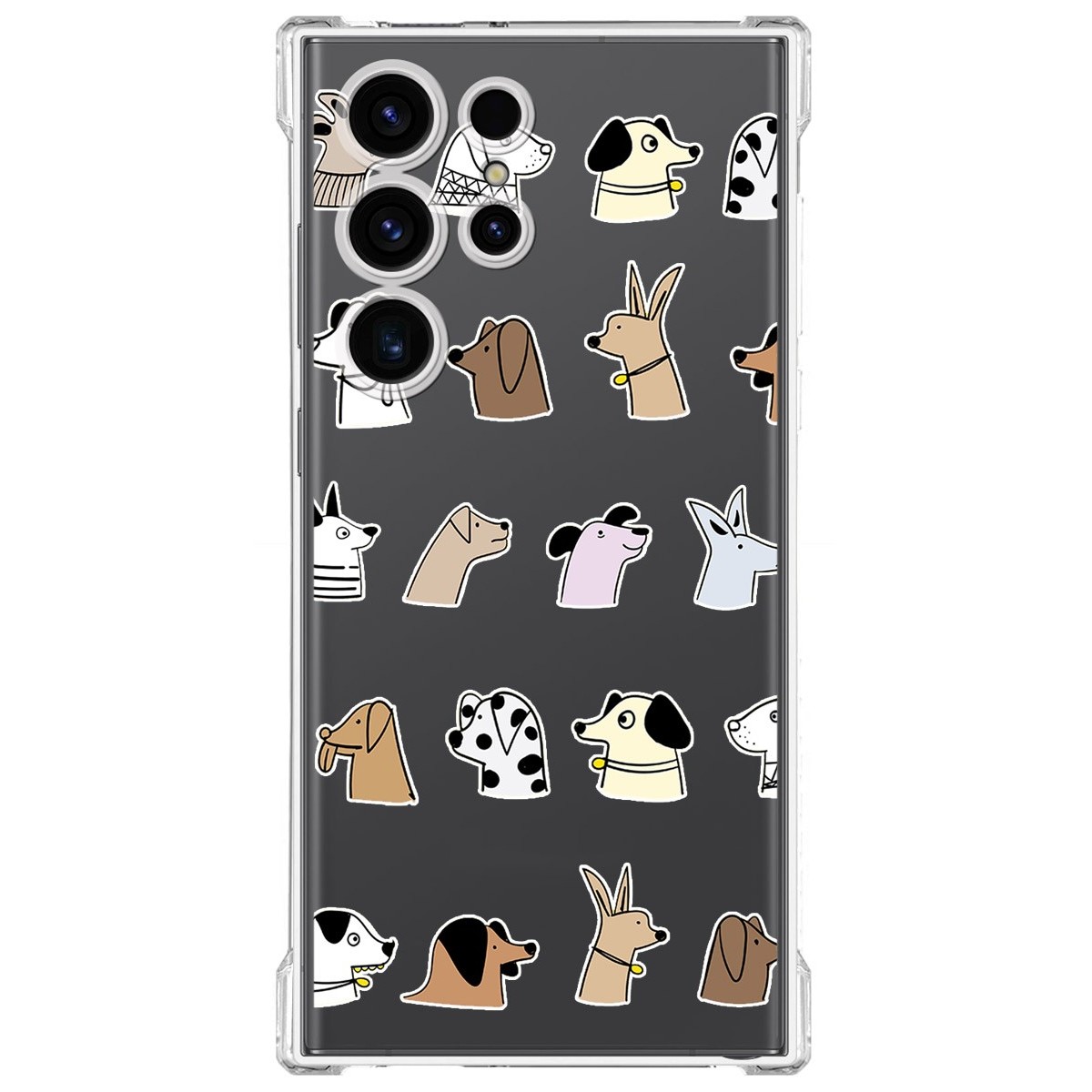 Funda Silicona Antigolpes para Samsung Galaxy S23 Ultra 5G diseño Perros Dibujos