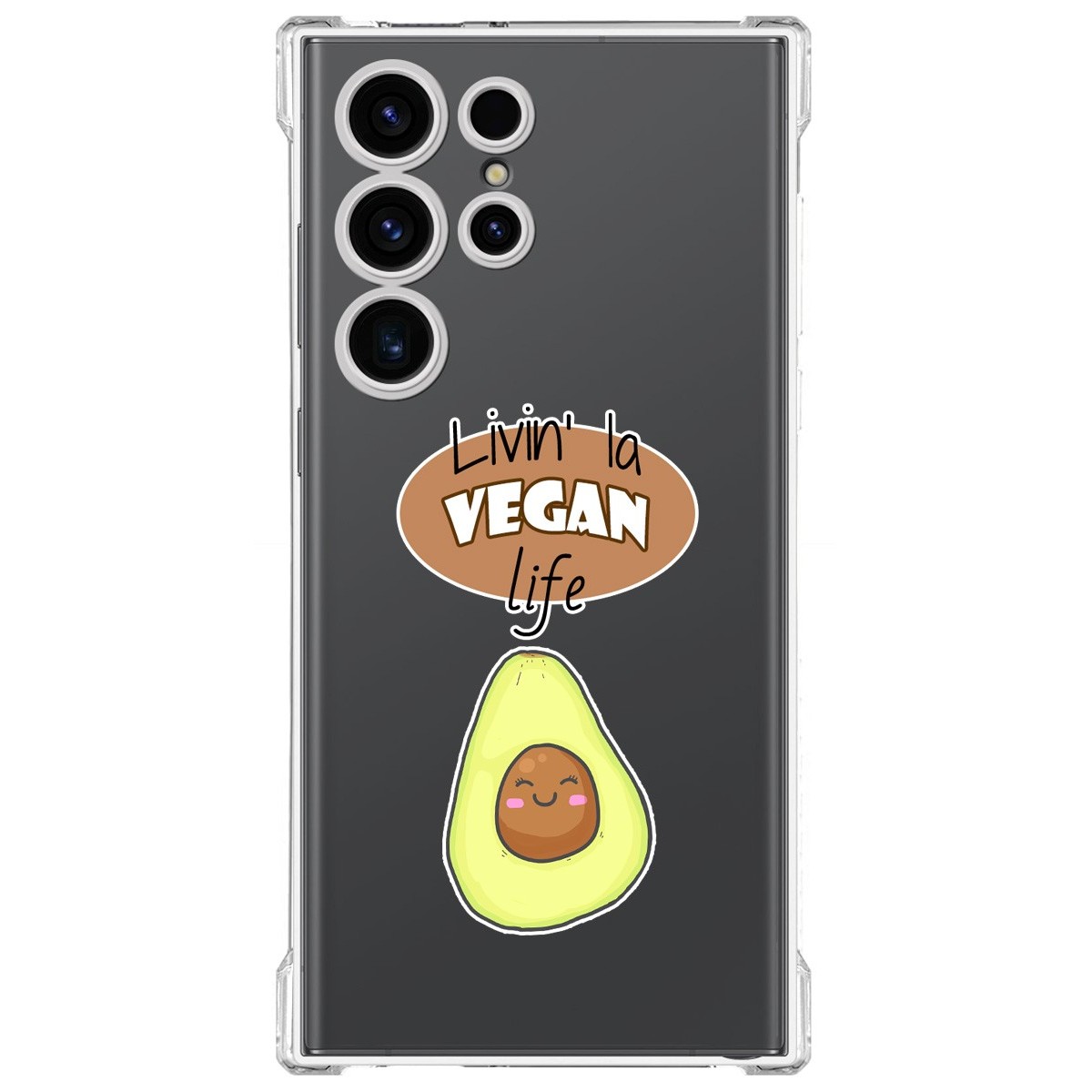Funda Silicona Antigolpes para Samsung Galaxy S23 Ultra 5G diseño Vegan Life Dibujos