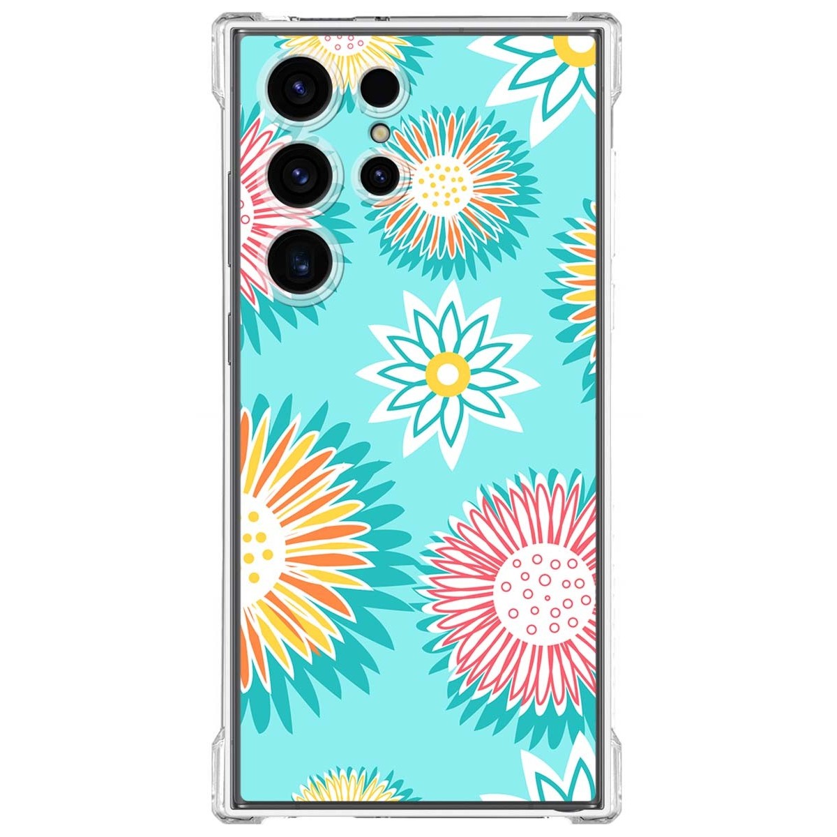 Funda Silicona Antigolpes para Samsung Galaxy S23 Ultra 5G diseño Flores 05 Dibujos