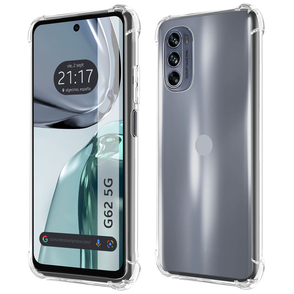 Funda Silicona Antigolpes Transparente para Motorola Moto G62 5G