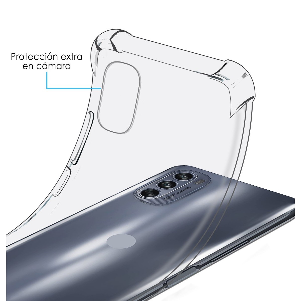 Funda Silicona Antigolpes Transparente para Motorola Moto G62 5G