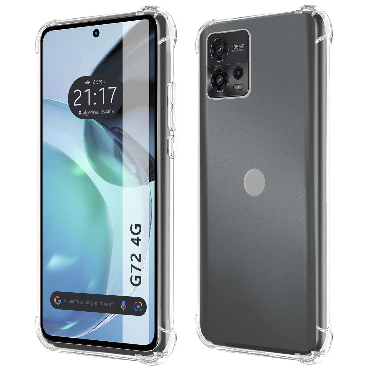 Funda Silicona Antigolpes Transparente para Motorola Moto G72 4G