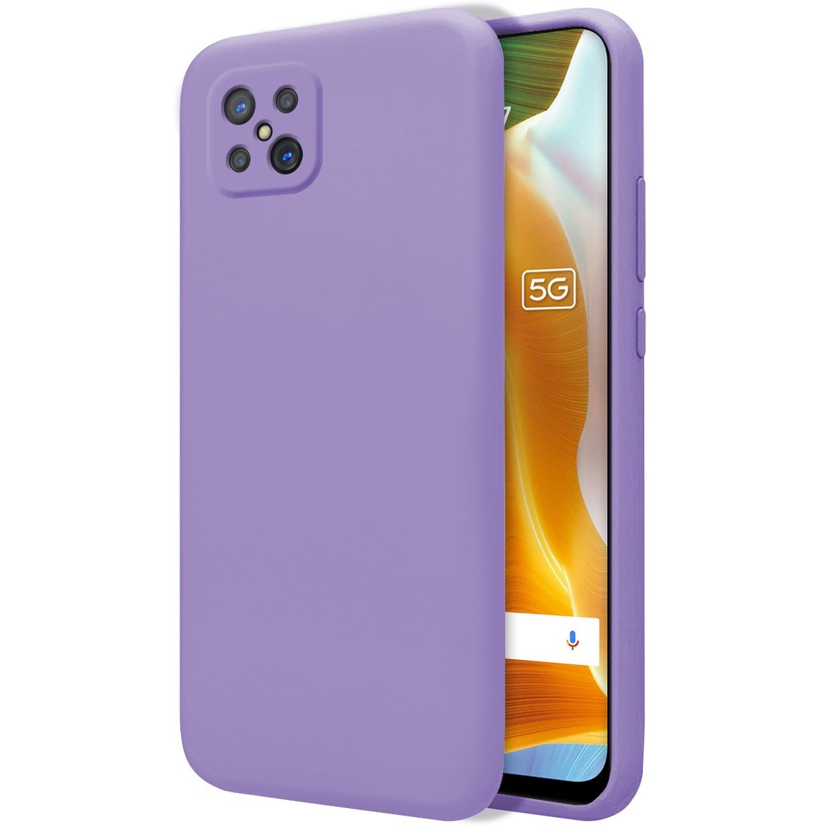 Funda Silicona Líquida Ultra Suave para Oppo Reno 4Z 5G color Morada