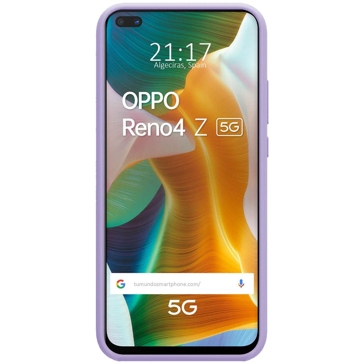 Funda Silicona Líquida Ultra Suave para Oppo Reno 4Z 5G color Morada