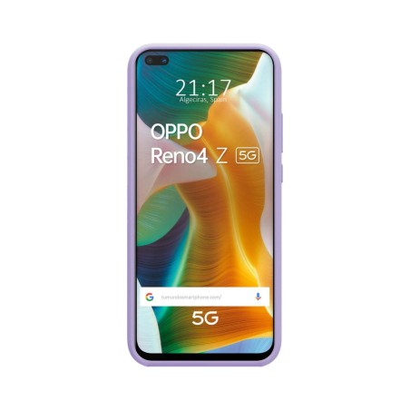 Funda Silicona Líquida Ultra Suave para Oppo Reno 4Z 5G color Morada