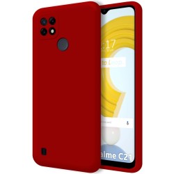 Funda Silicona Líquida Ultra Suave para Realme C21Y / C25Y color Roja