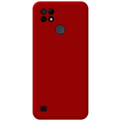 Funda Silicona Líquida Ultra Suave para Realme C21Y / C25Y color Roja 2