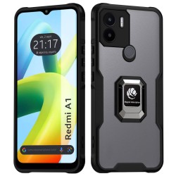 Funda Bumper Borde Negra con Anillo para Xiaomi Redmi A1 / A1 Plus