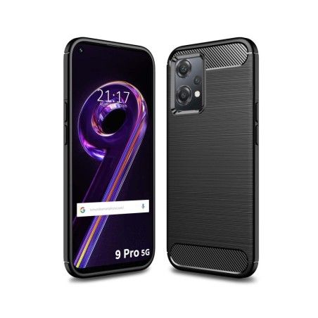 Funda Gel Tpu Tipo Carbon Negra para Realme 9 5G