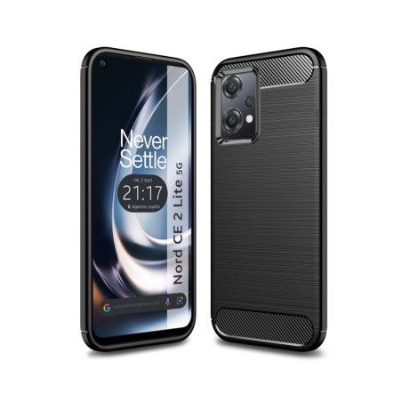 Funda Gel Tpu Tipo Carbon Negra para Oneplus Nord CE 2 Lite 5G