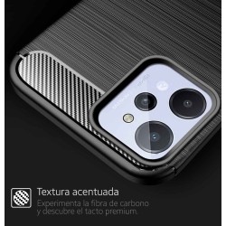 Funda Gel Tpu Tipo Carbon Negra para Realme C31 2