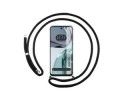 Funda Colgante Transparente para Motorola Moto G62 5G con Cordon Negro