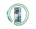 Funda Colgante Transparente para Motorola Moto G62 5G con Cordon Verde Agua