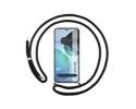 Funda Colgante Transparente para Motorola Moto G72 4G con Cordon Negro
