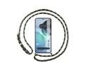 Funda Colgante Transparente para Motorola Moto G72 4G con Cordon Verde / Dorado