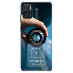 Personaliza tu Funda Silicona AntiGolpes Transparente con tu Fotografía para Motorola Moto E22 / E22i Dibujo Personalizada
