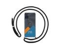 Personaliza tu Funda Colgante Transparente para Motorola Moto E22 / E22i con Cordon Negro Dibujo Personalizada