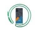 Personaliza tu Funda Colgante Transparente para Motorola Moto E22 / E22i con Cordon Verde Agua Dibujo Personalizada