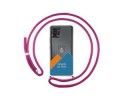 Personaliza tu Funda Colgante Transparente para Motorola Moto G72 4G con Cordon Rosa Fucsia Dibujo Personalizada