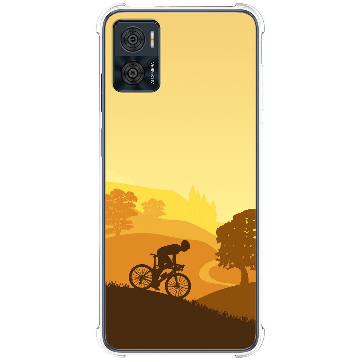 Funda Silicona Antigolpes para Motorola Moto E22 / E22i diseño Ciclista Dibujos