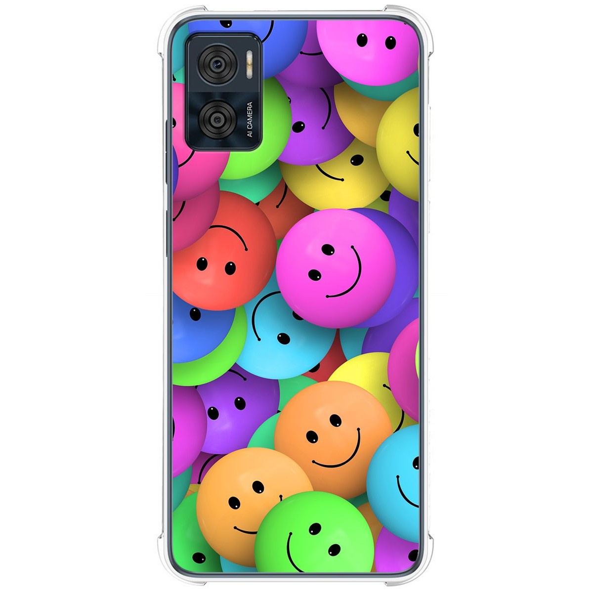 Funda Silicona Antigolpes para Motorola Moto E22 / E22i diseño Smile Dibujos