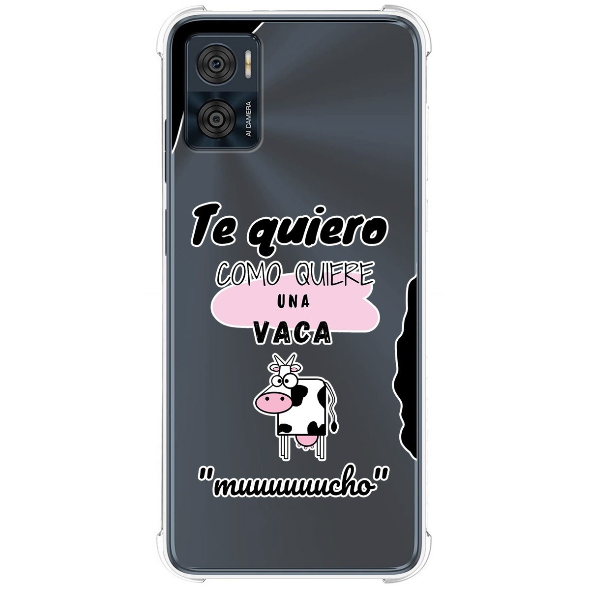 Funda Silicona Antigolpes para Motorola Moto E22 / E22i diseño Vaca Dibujos
