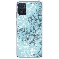 Funda Silicona Antigolpes para Motorola Moto E22 / E22i diseño Flores 03 Dibujos