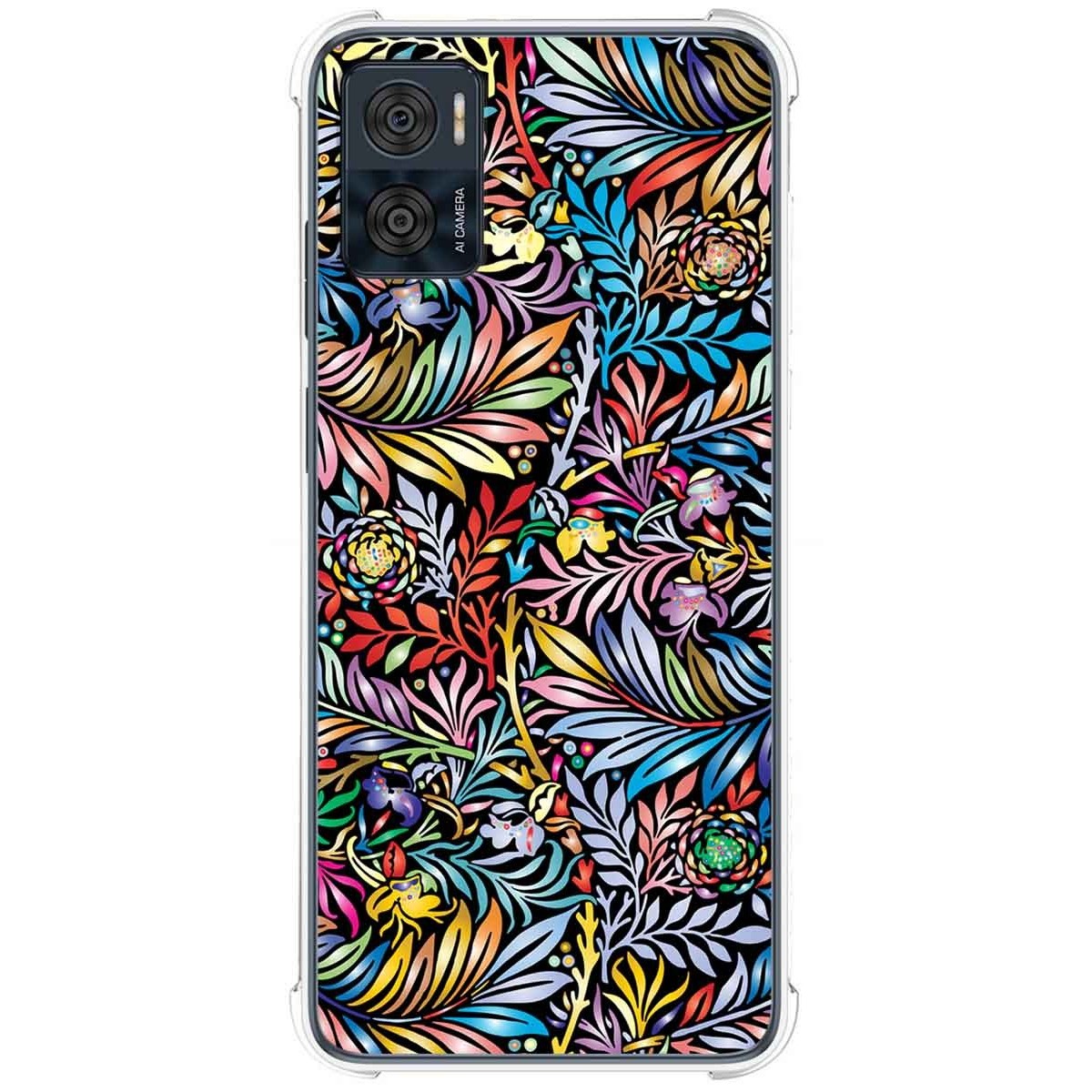 Funda Silicona Antigolpes para Motorola Moto E22 / E22i diseño Flores 04 Dibujos