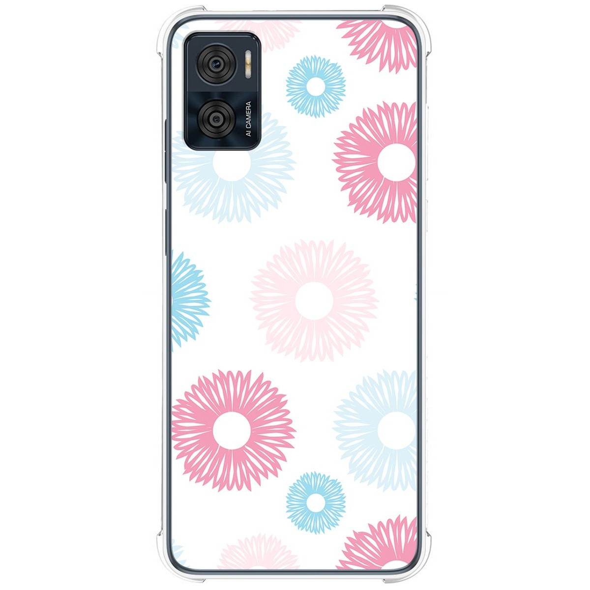 Funda Silicona Antigolpes para Motorola Moto E22 / E22i diseño Flores 06 Dibujos