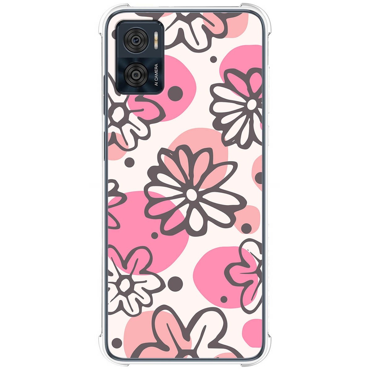 Funda Silicona Antigolpes para Motorola Moto E22 / E22i diseño Flores 09 Dibujos