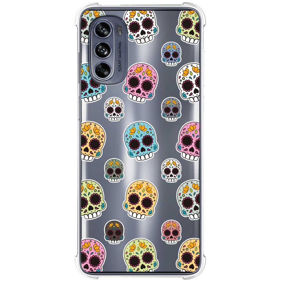 Funda Silicona Antigolpes para Motorola Moto G62 5G diseño Catrina Dibujos