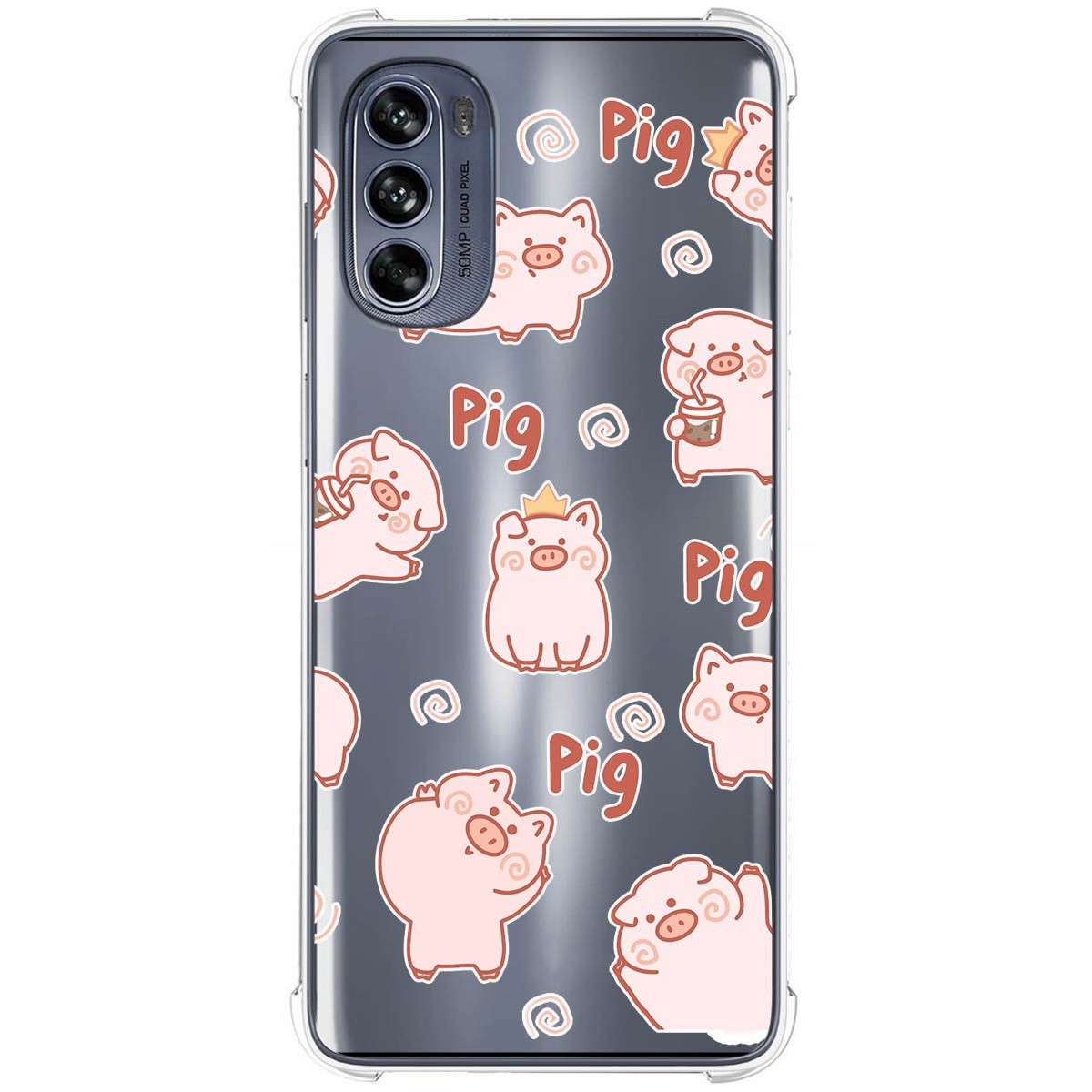 Funda Silicona Antigolpes para Motorola Moto G62 5G diseño Cerdos Dibujos